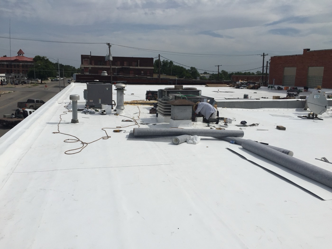 New PVC fleece-back roof in Nowata