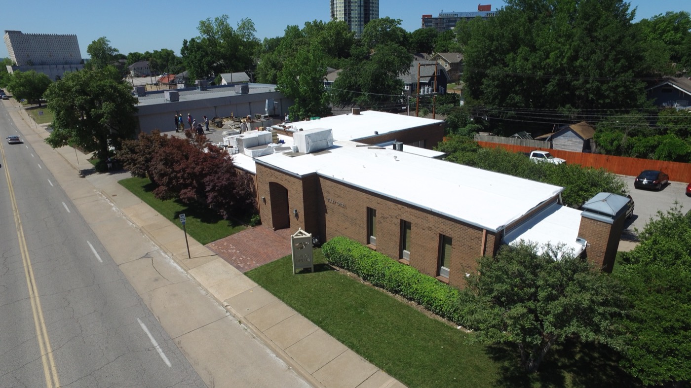 Tulsa Opera white TPO roof