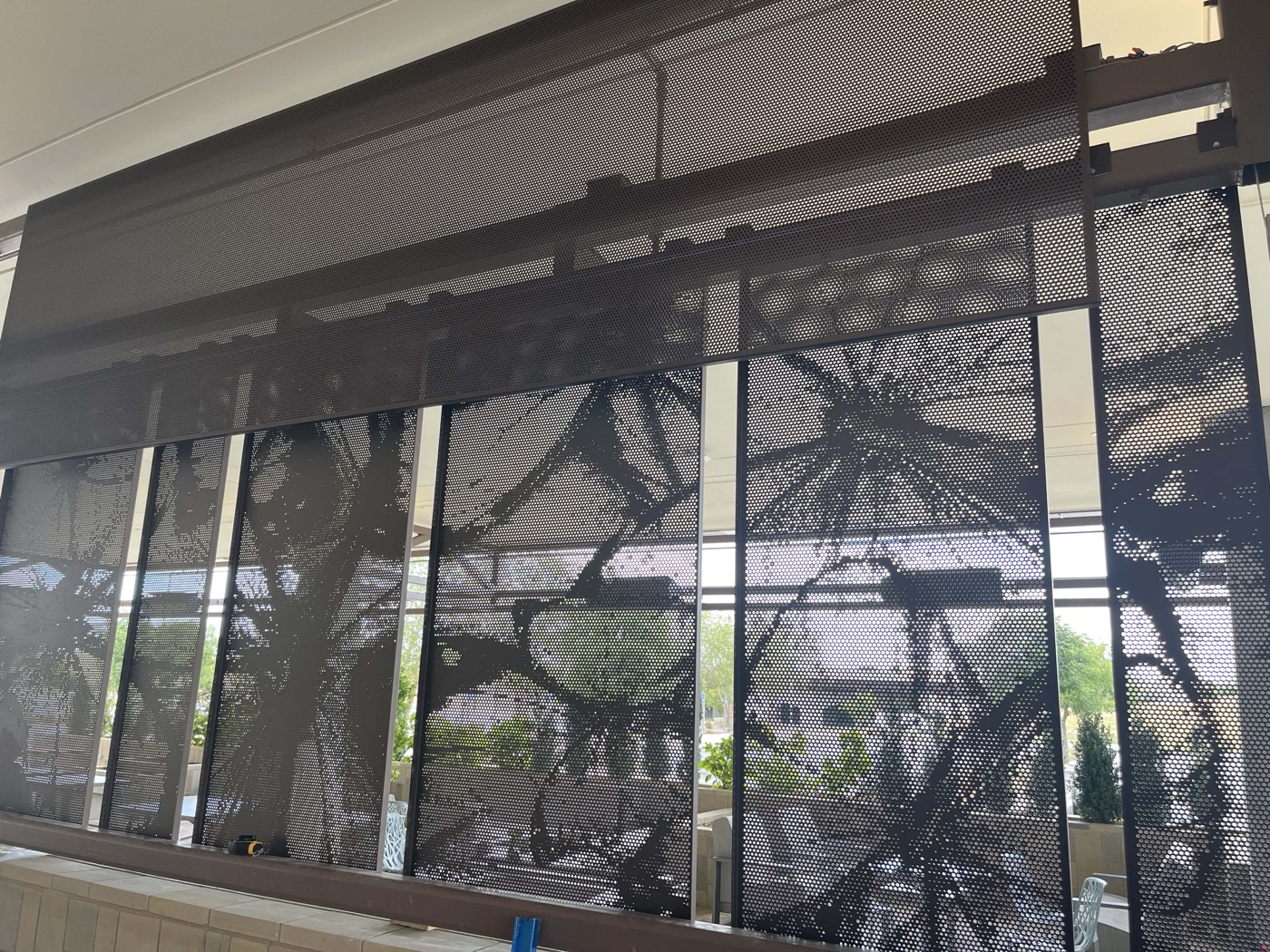 Rainscreen wall panel system on a commercial building