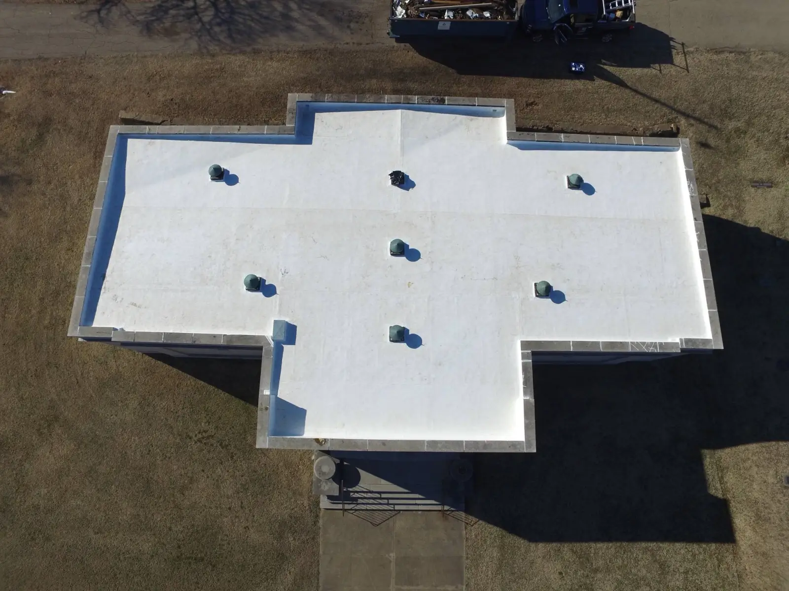 City of Pawhuska roof from directly above